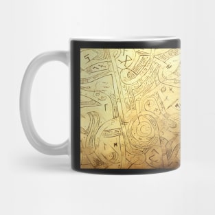 Alien Arcane Aesthic AiArt Gold Mug